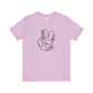 Black Peace Hand Sign with Flowers T-shirt