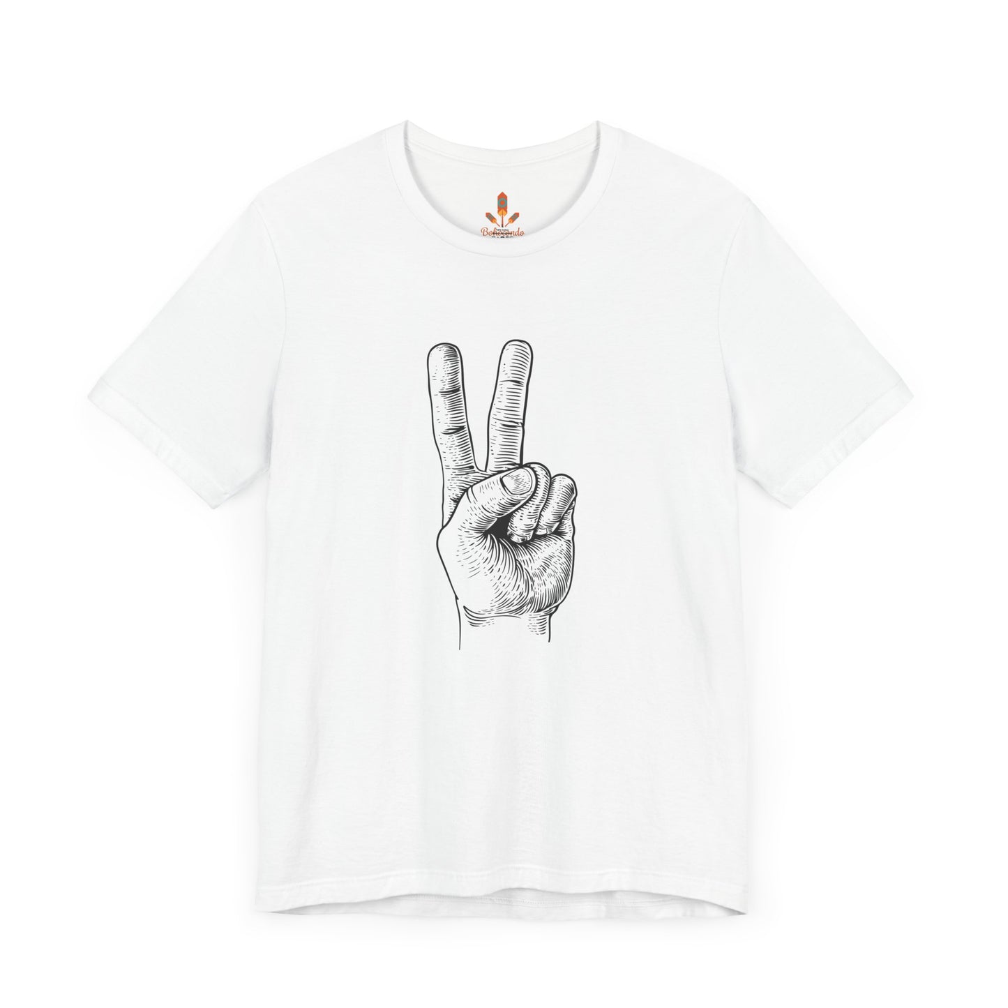 Peace Hand Sign Drawing T-shirt