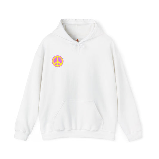 Yellow and Purple Peace Sign Hoodie