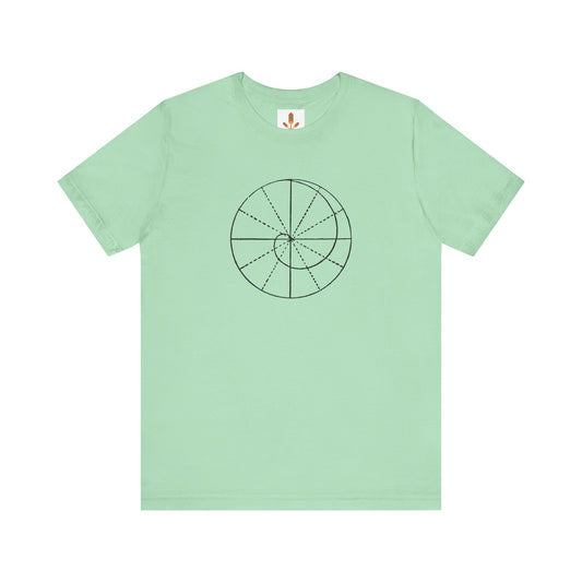 Spiral of Life in Circle Drawing T-shirt