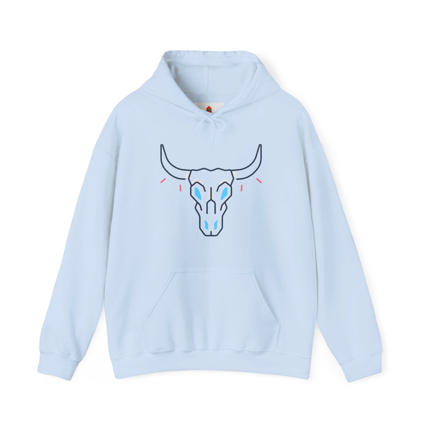 Buffalo Skull Drawing Hoodie