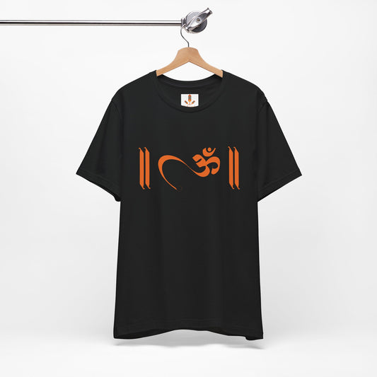 Om Written in Orange T-shirt