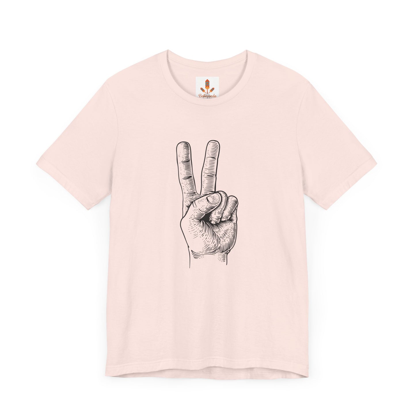 Peace Hand Sign Drawing T-shirt