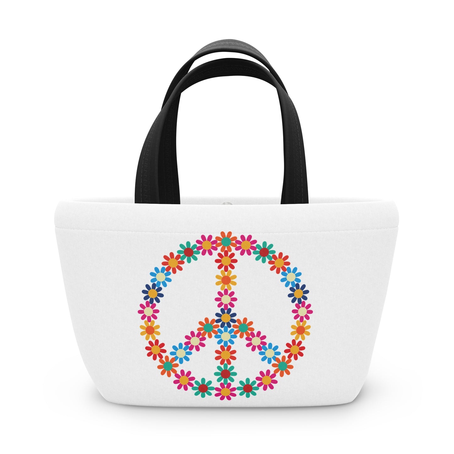 Peace Sign made of Flowers Bag