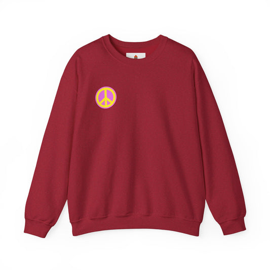 Yellow and Purple Peace Sign Sweatshirt