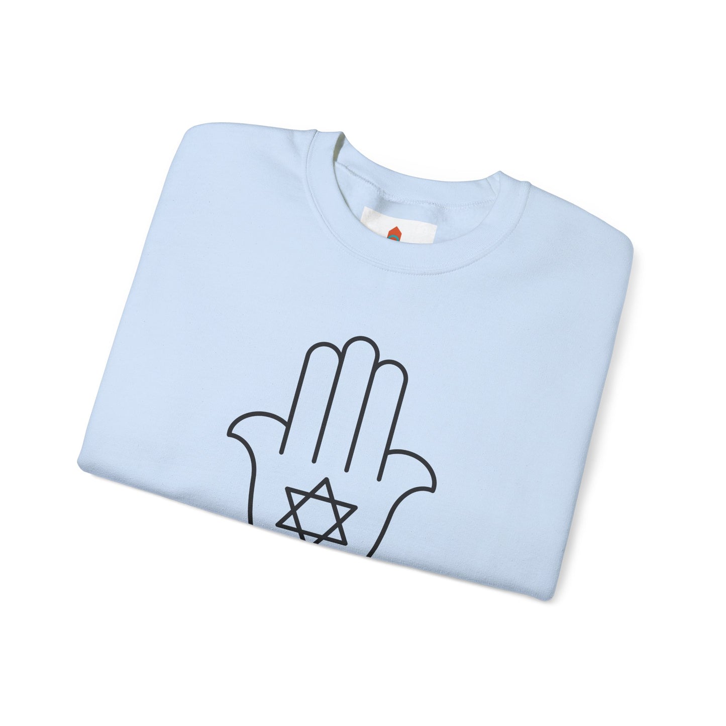 Simple Star of David in Hamsa Hand Sweatshirt