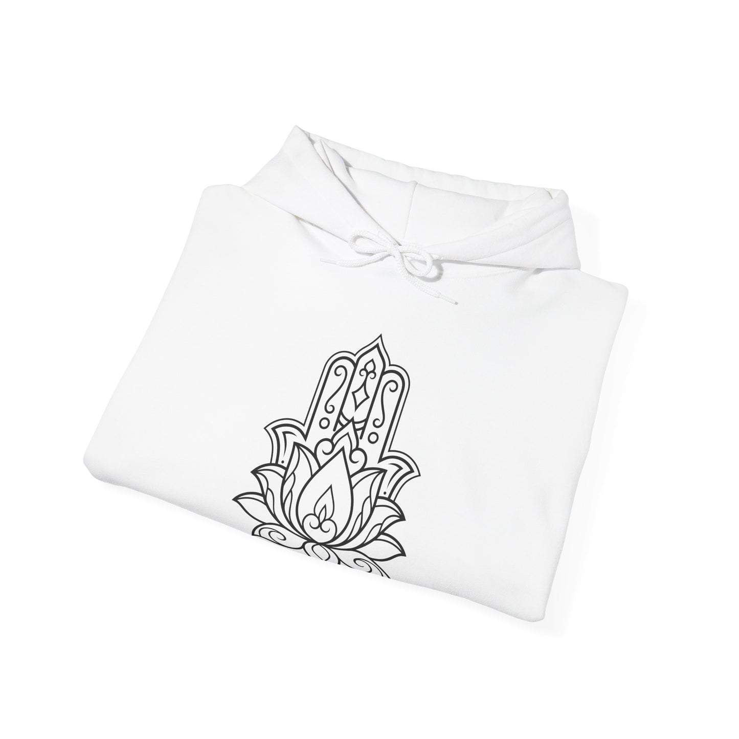 Hamsa Lotus Design Hoodie