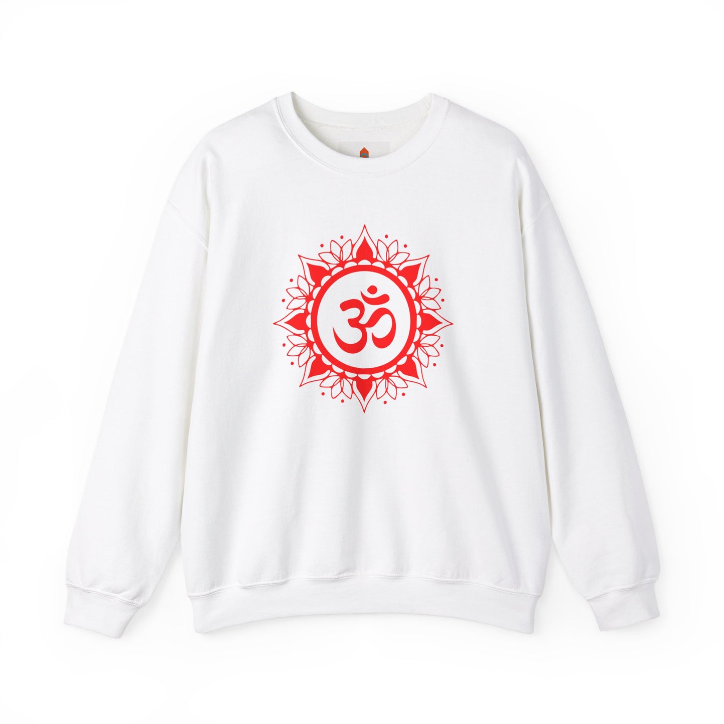 Red Om Lotus Design Sweatshirt