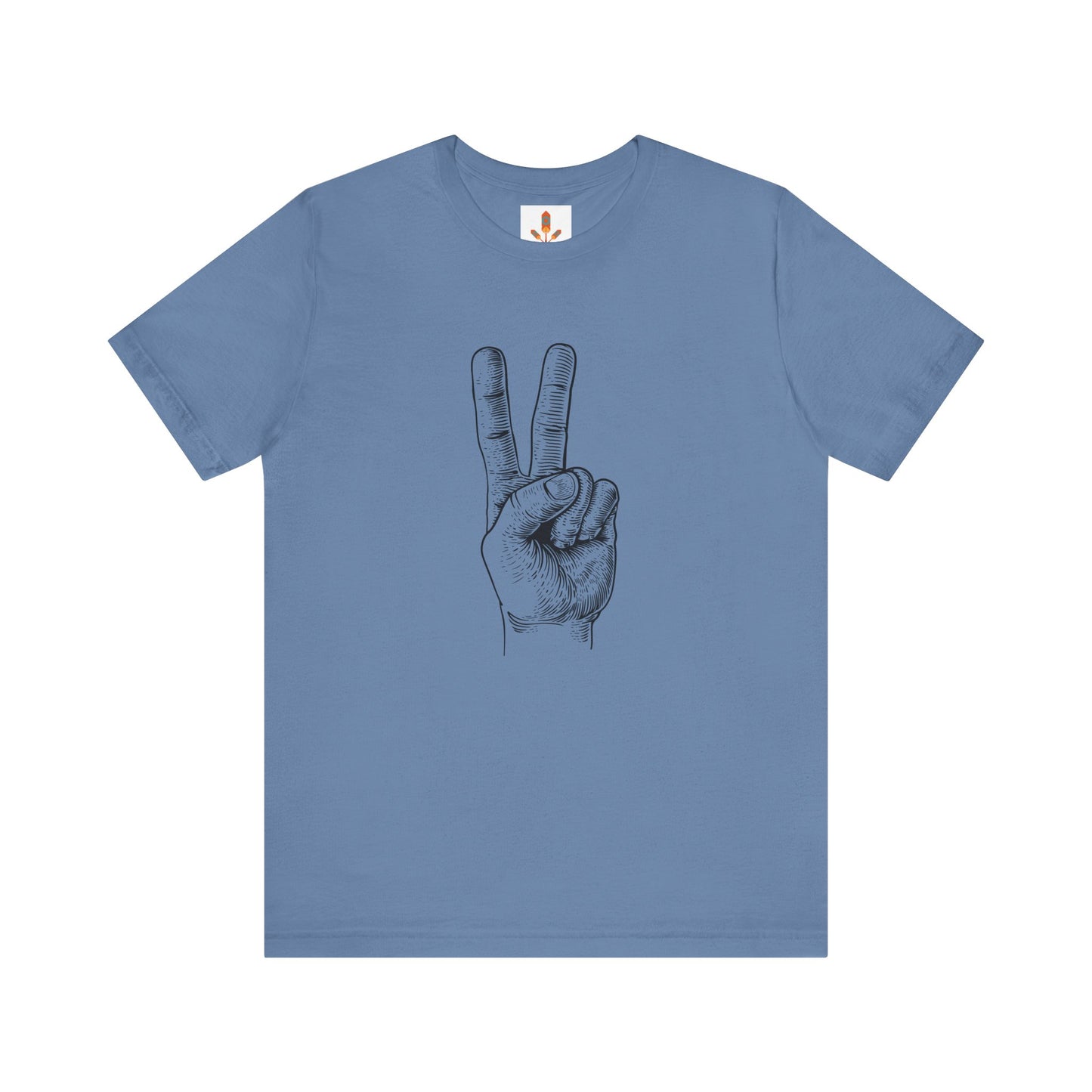 Peace Hand Sign Drawing T-shirt