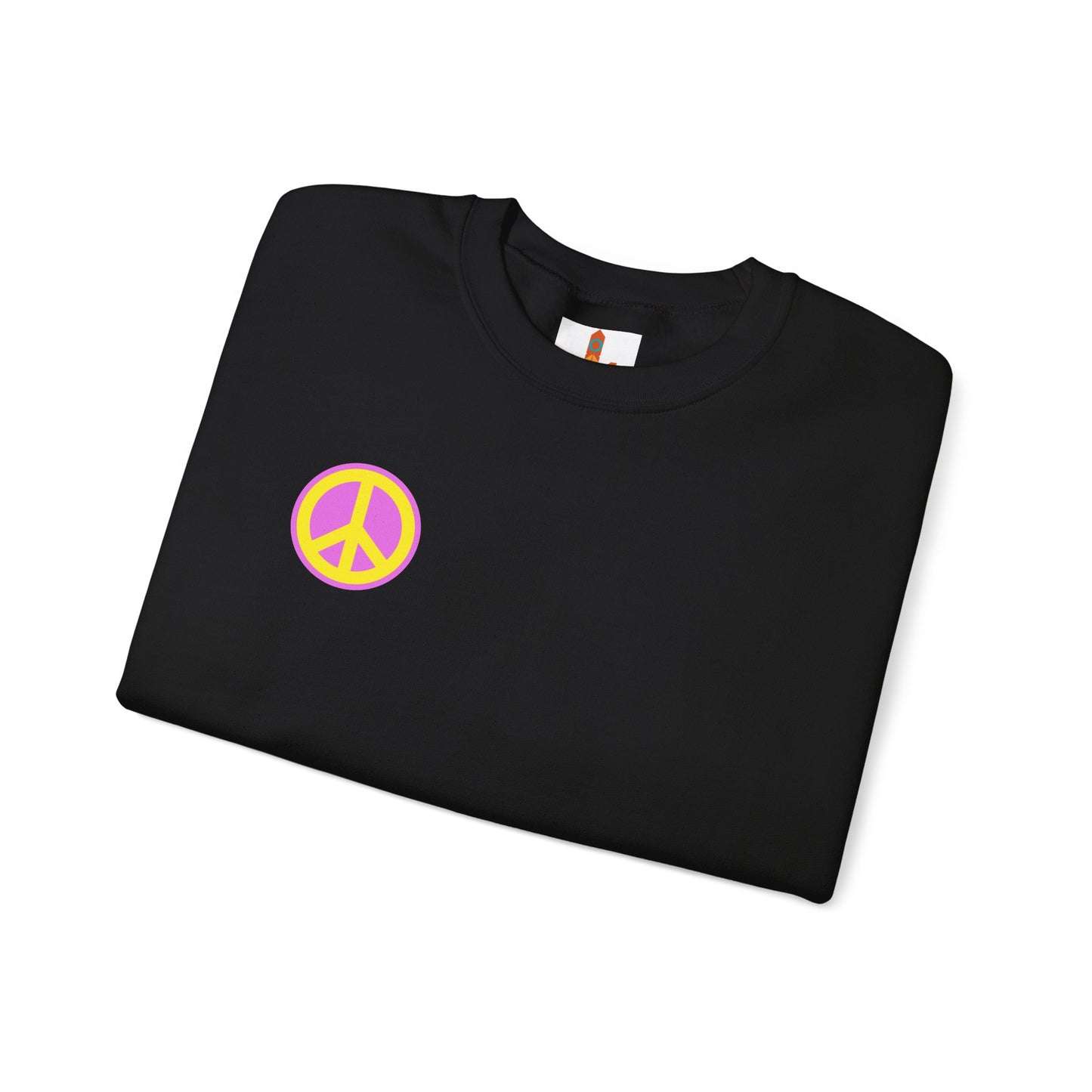 Yellow and Purple Peace Sign Sweatshirt