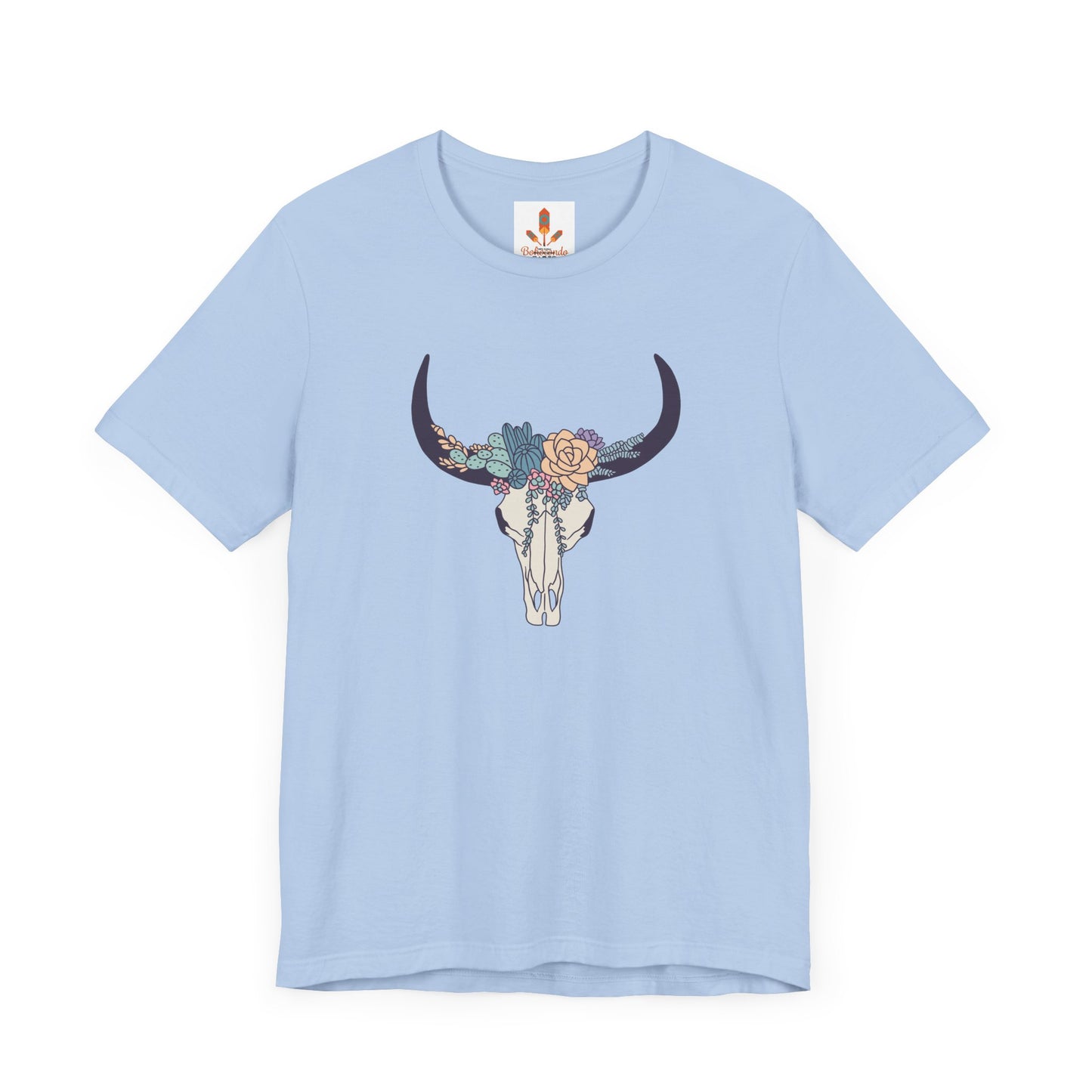 Buffalo Skull with Flowers T-shirt