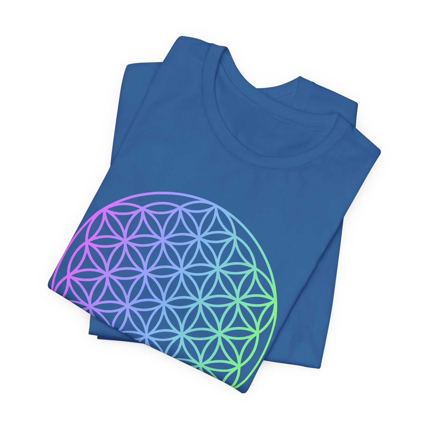 Blue and Green Flower of Life T-shirt (NEW)