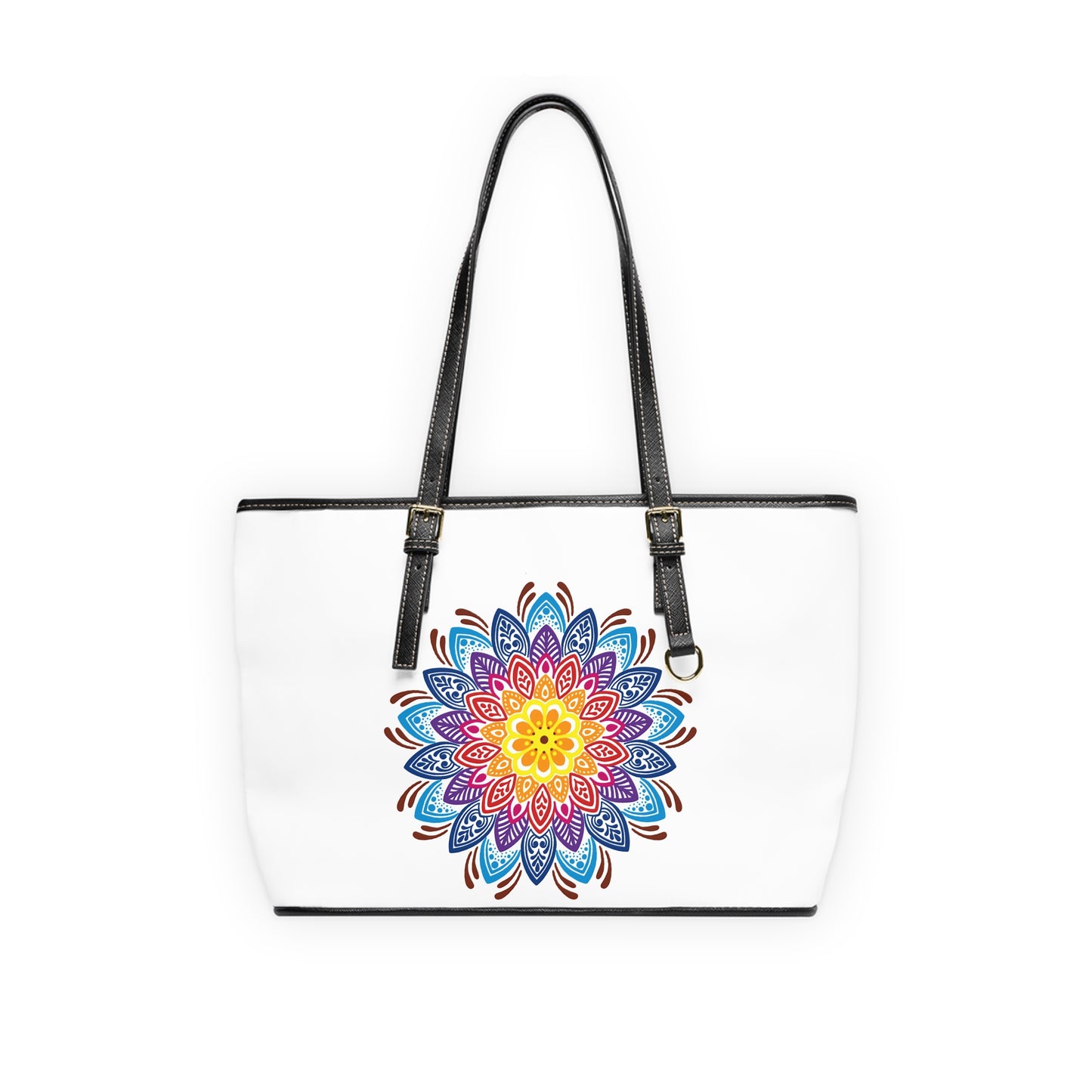 Mandala Pattern Leather Shoulder Bag