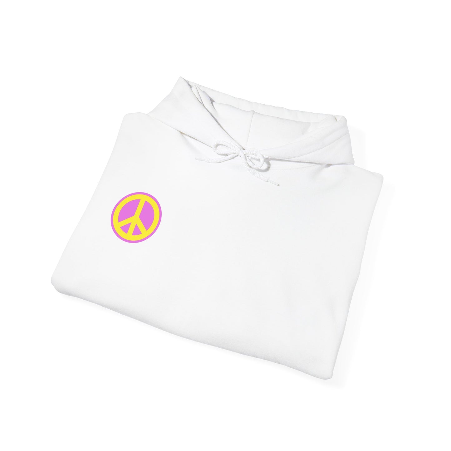 Yellow and Purple Peace Sign Hoodie