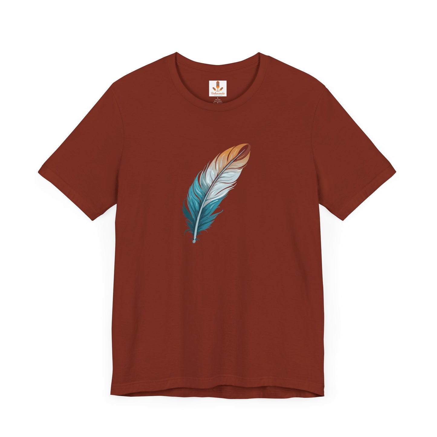 Blue and White Feather T-shirt