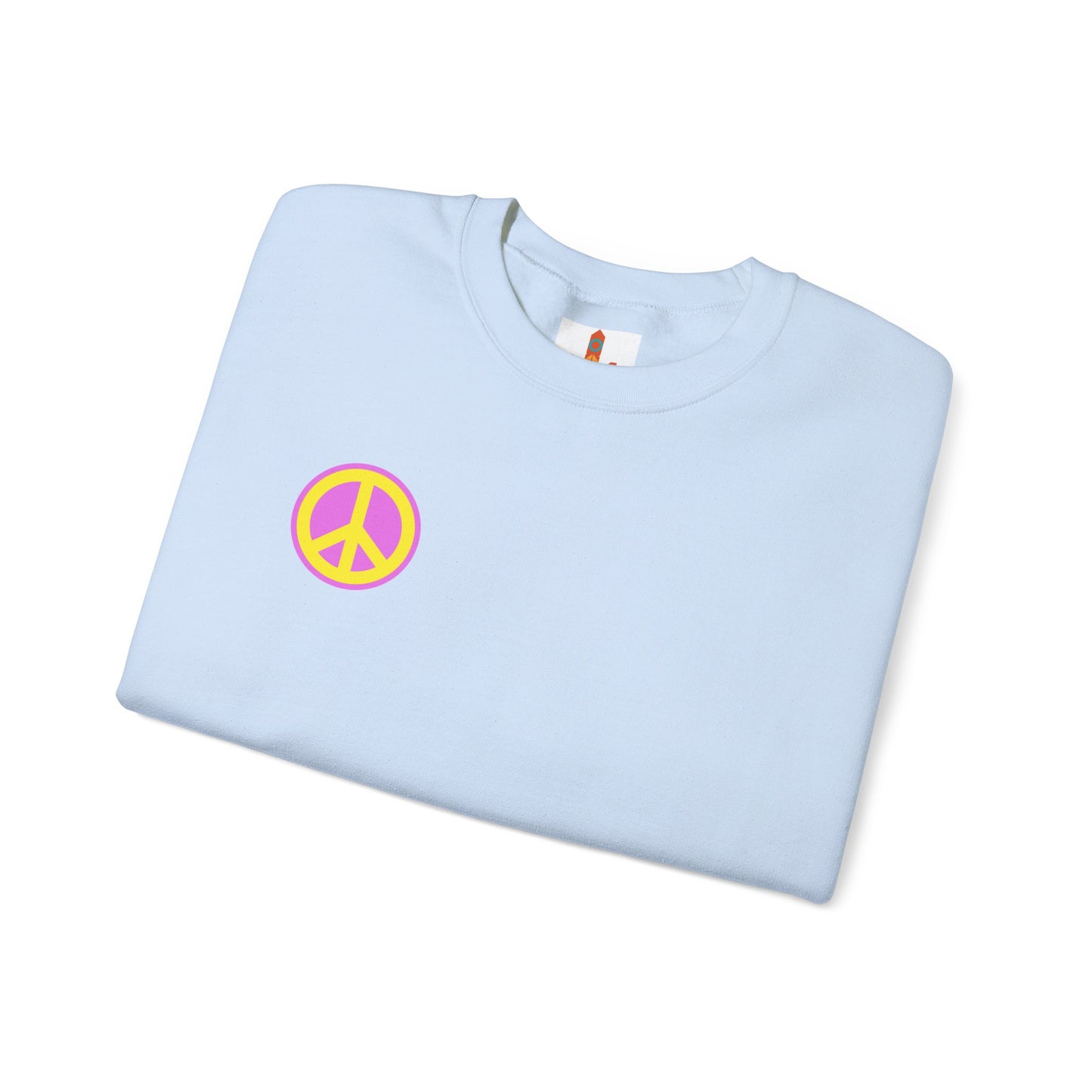 Yellow and Purple Peace Sign Sweatshirt