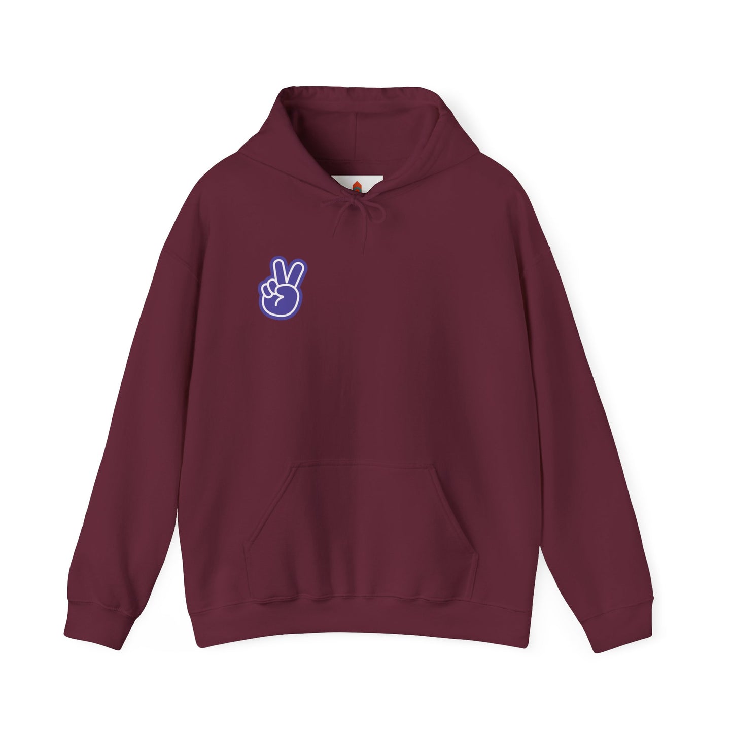 Purple Peace Hand Sign Hoodie