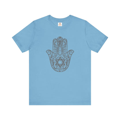 Intricate Hamsa Hand with Star of David T-shirt
