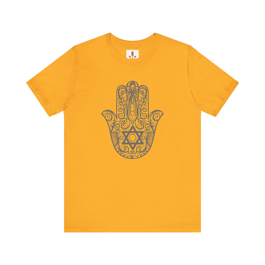 Intricate Hamsa Hand with Star of David T-shirt