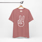 White Simple Peace Hand Sign T-shirt