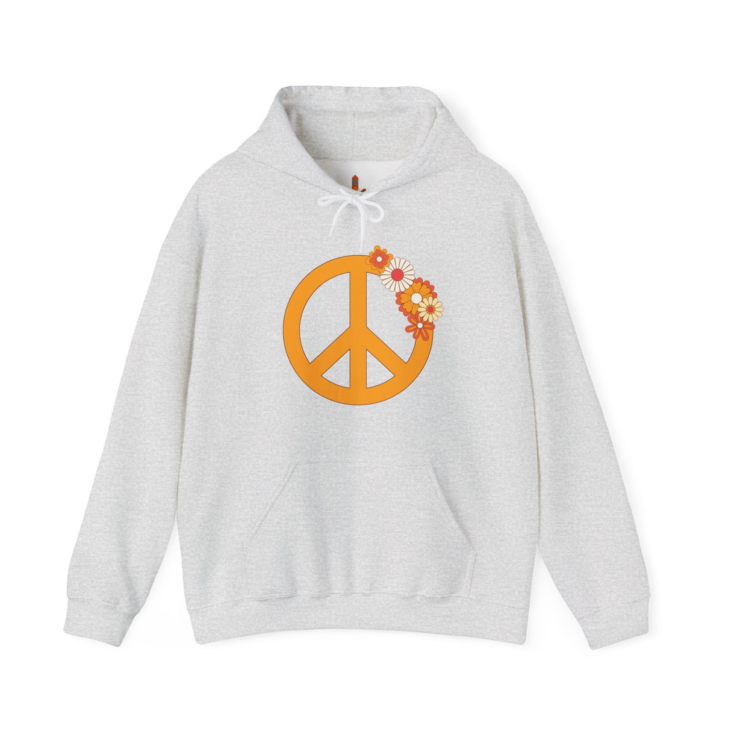 Peace Sign with Flowers Hoodie