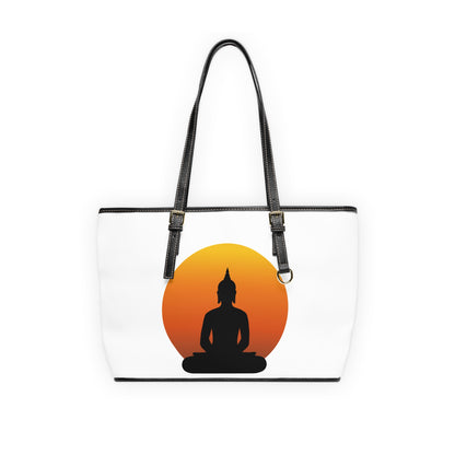 Buddha and the Sun Leather Shoulder Bag