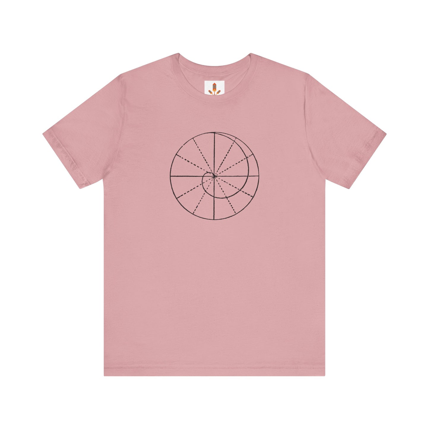 Spiral of Life in Circle Drawing T-shirt