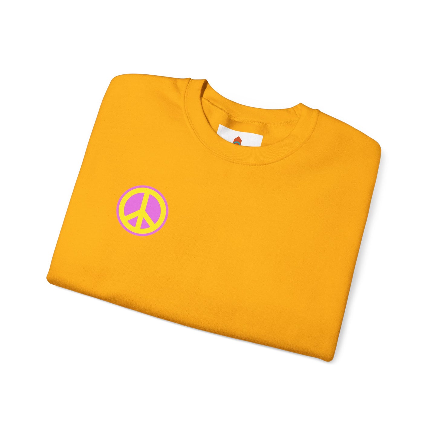 Yellow and Purple Peace Sign Sweatshirt