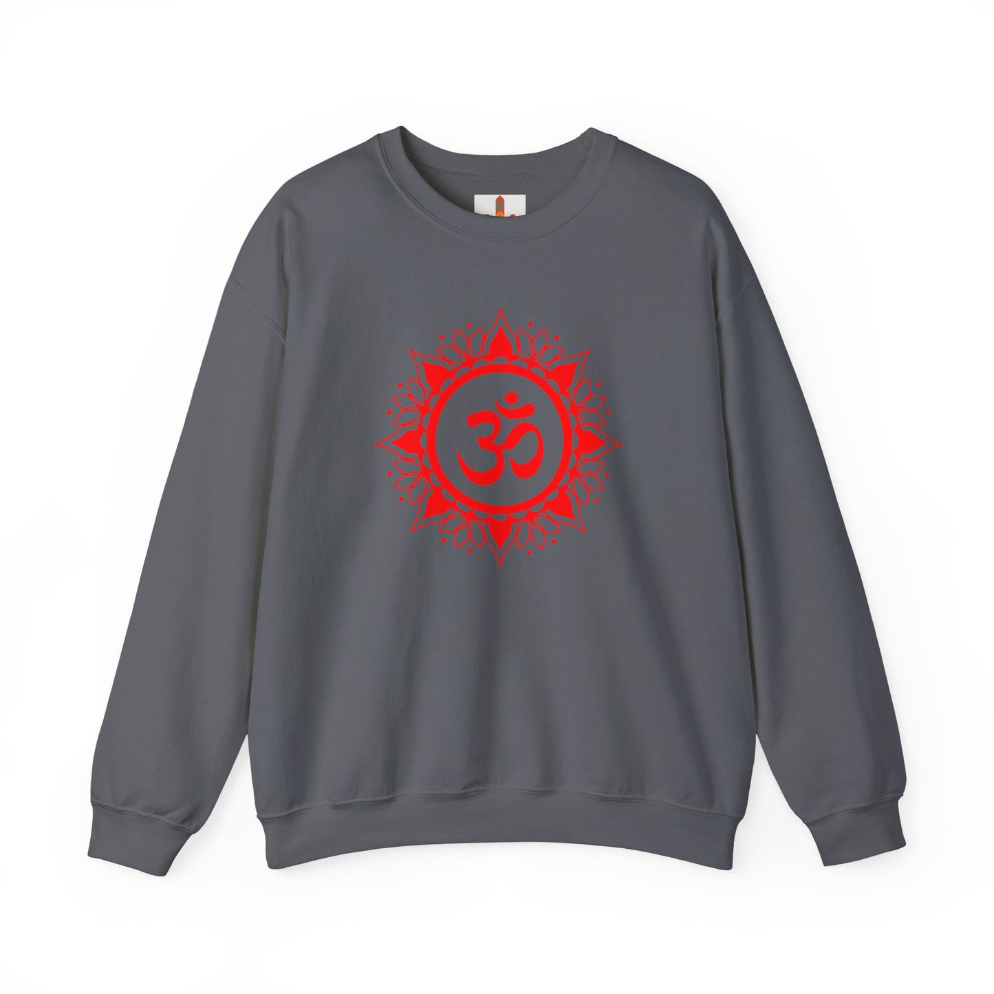Red Om Lotus Design Sweatshirt