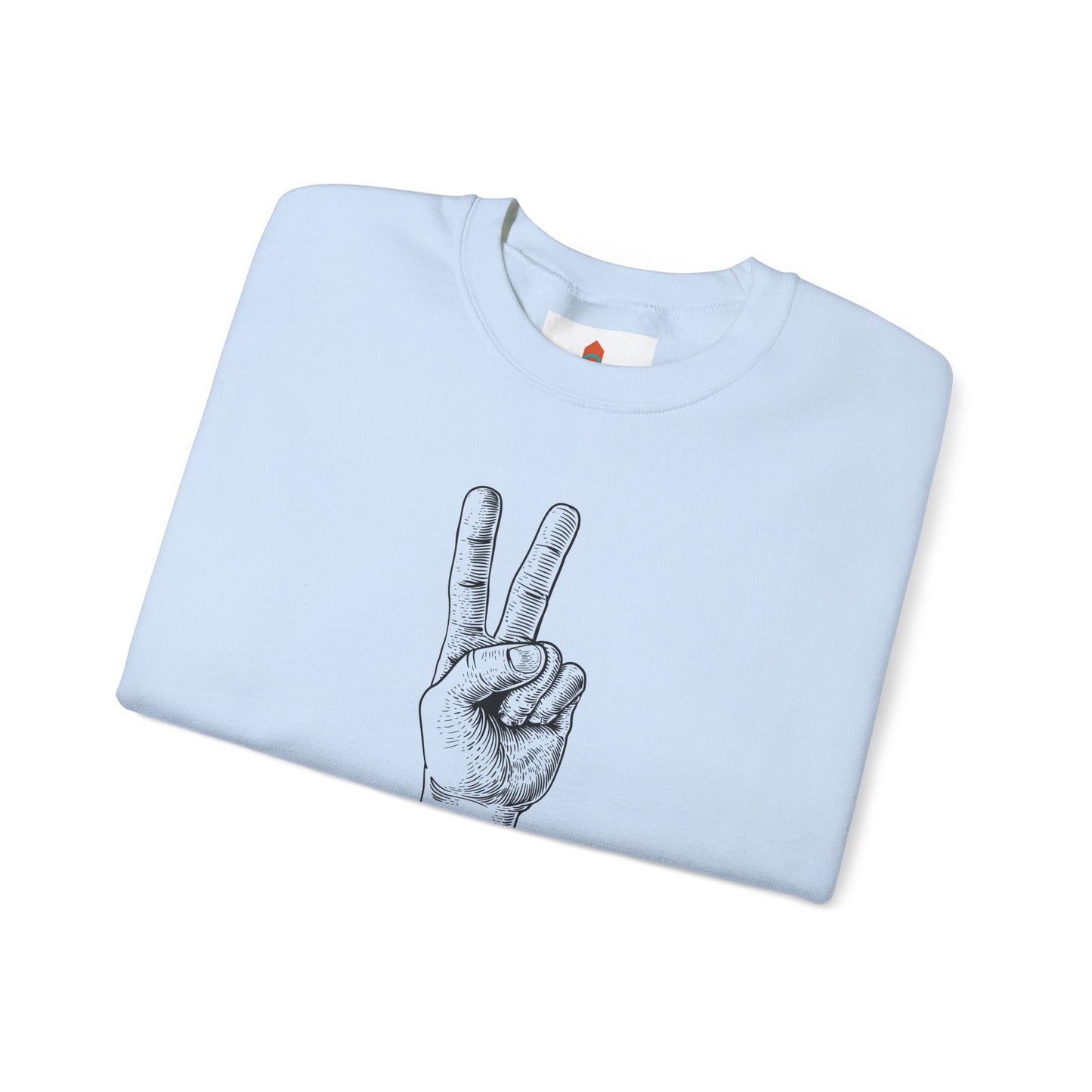 Peace Hand Sign Drawing Sweatshirt