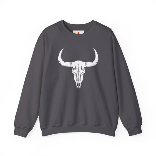 White Buffalo Skull Sweatshirt