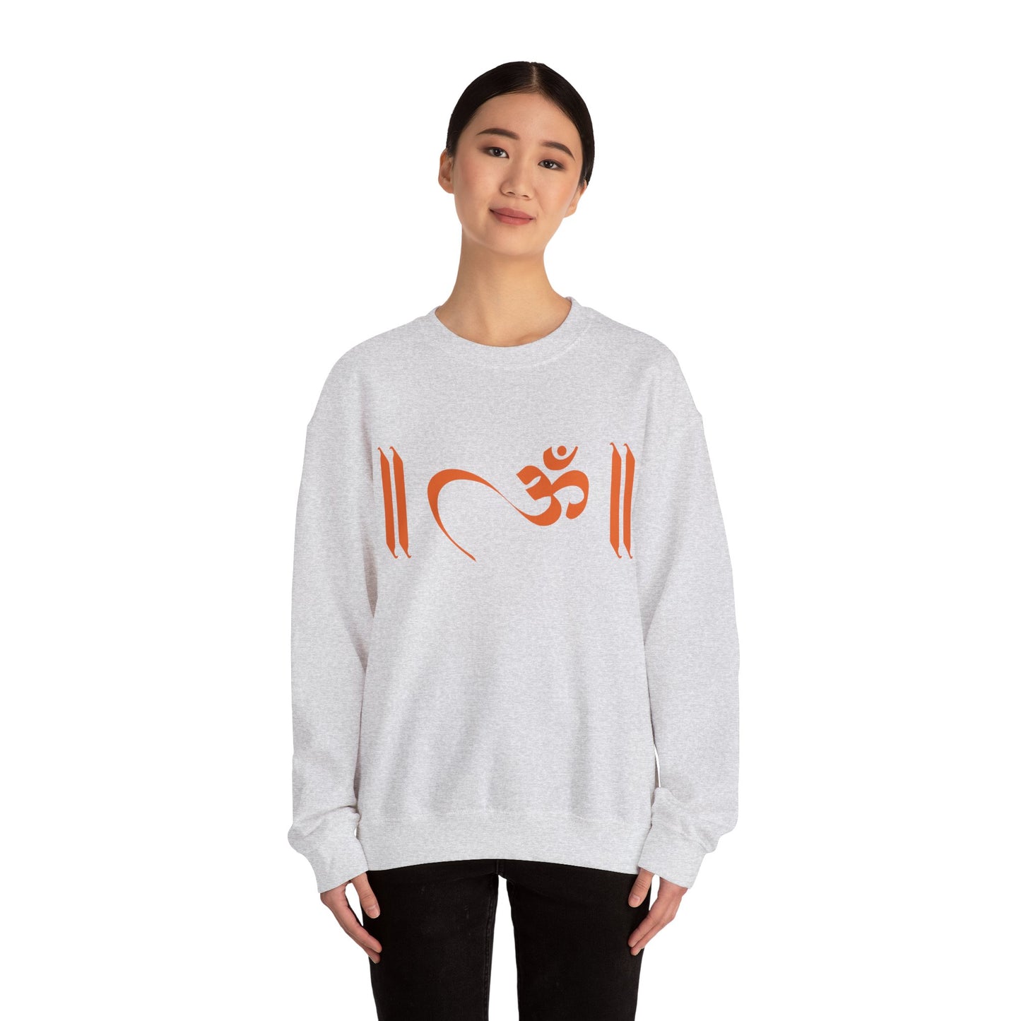 Om Written in Orange Sweatshirt