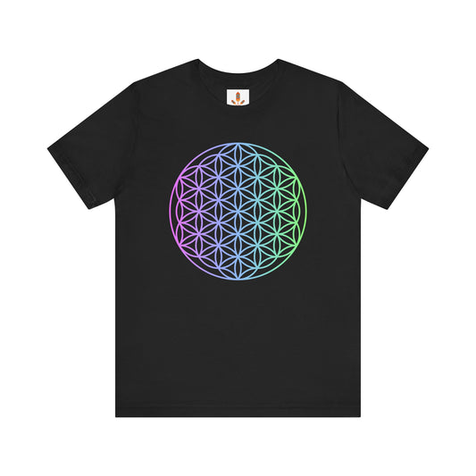 Blue and Green Flower of Life T-shirt