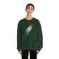 Blue and White Feather Sweatshirt
