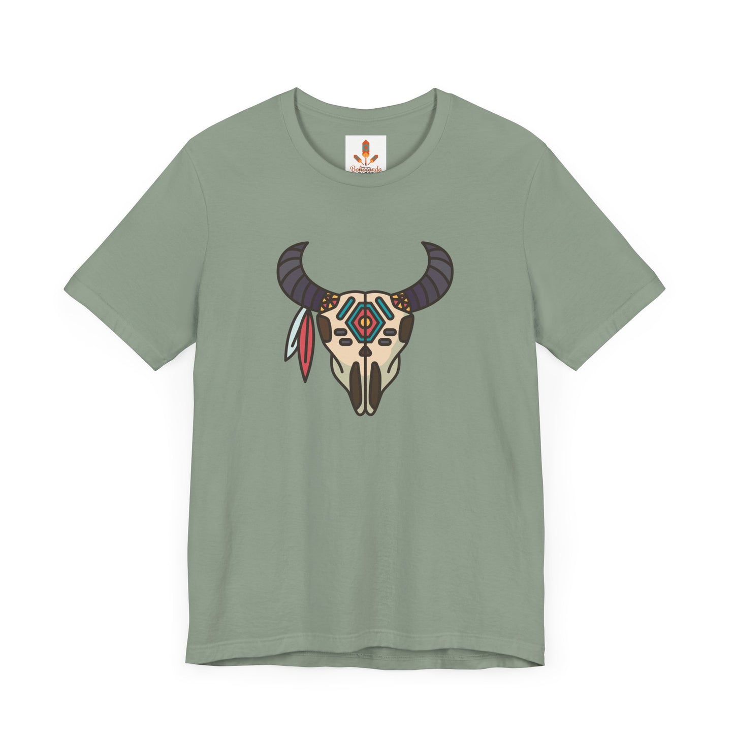 Buffalo Skull with Native Patterns T-shirt