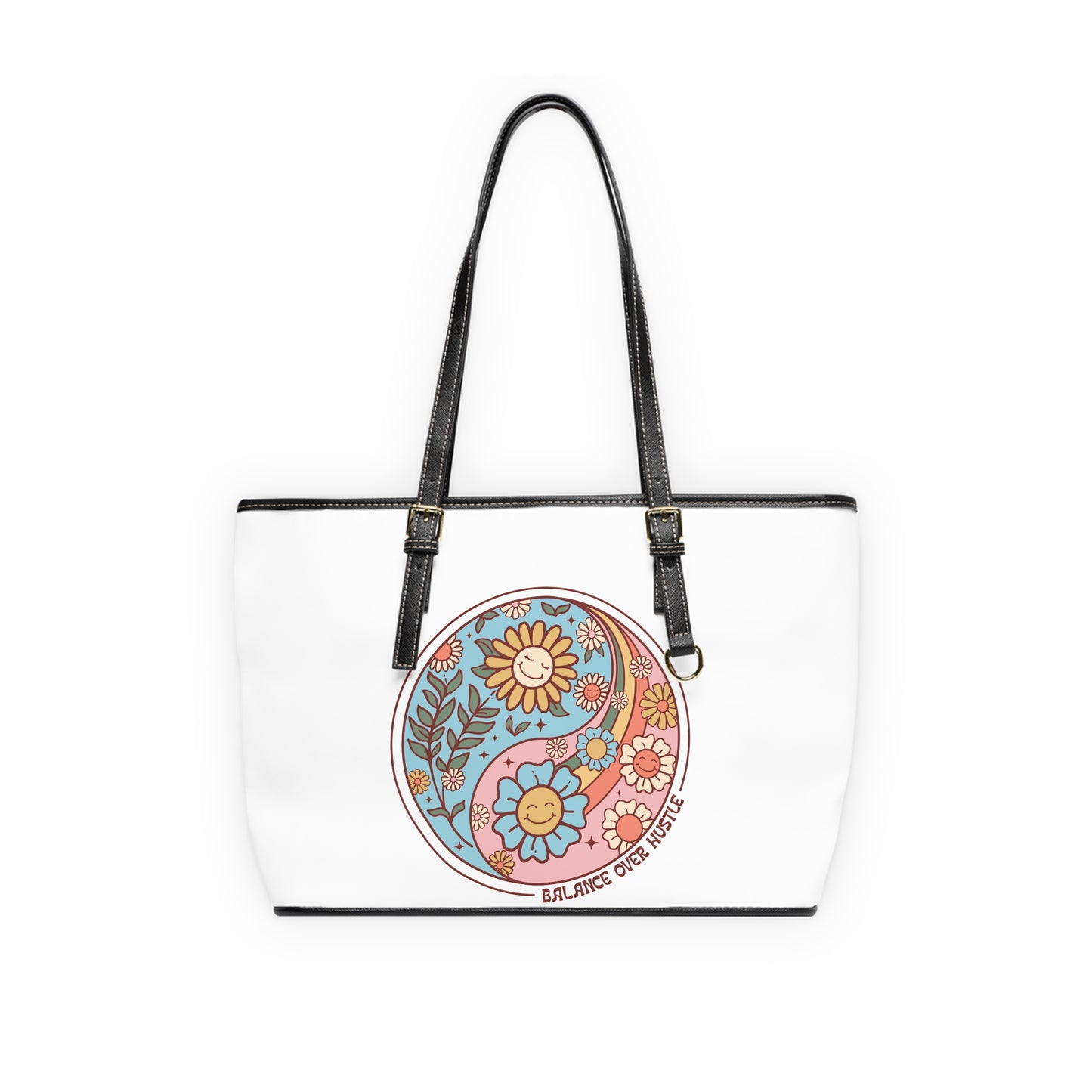 Boho Yin Yang Leather Shoulder Bag