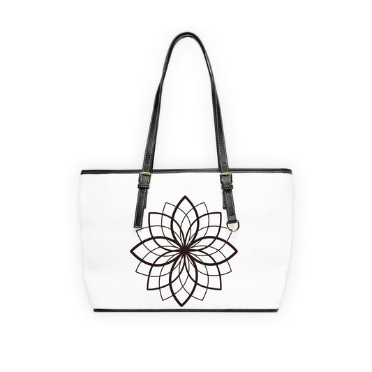 Lotus Flower of Life Leather Shoulder Bag