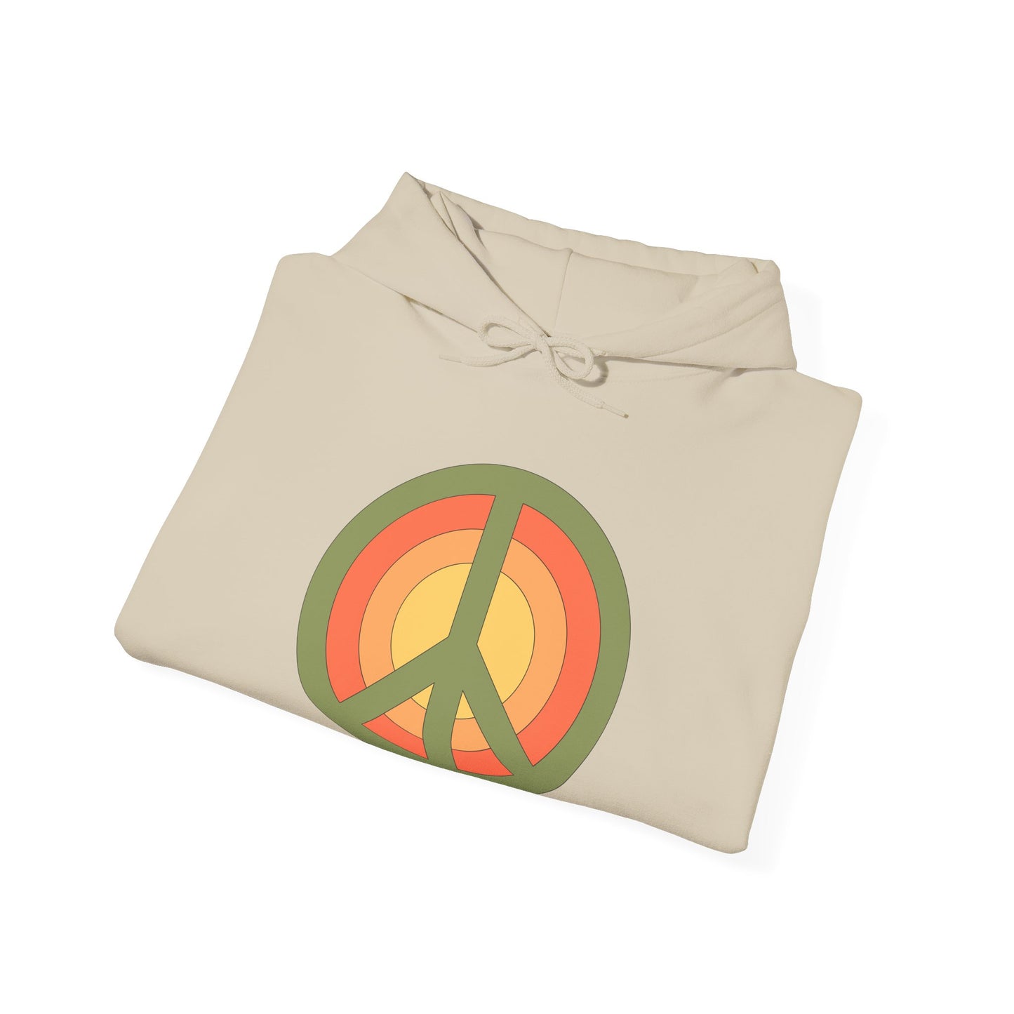 Retro Peace Sign Design Hoodie