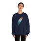 Blue and White Feather Sweatshirt