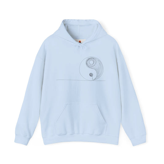 Minimalistic Yin Yang Drawing Hoodie