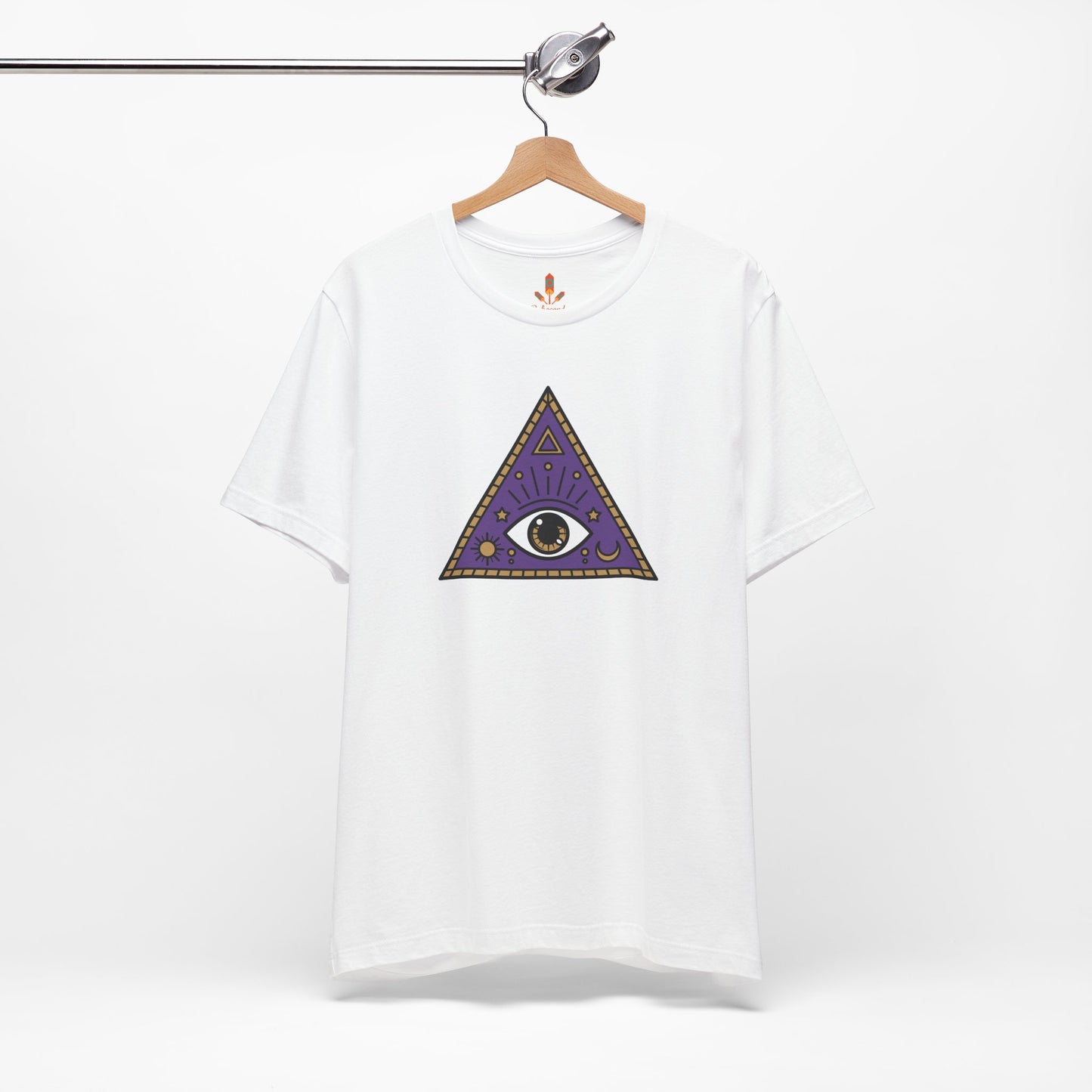 White Evil Eye and Pyramid T-shirt
