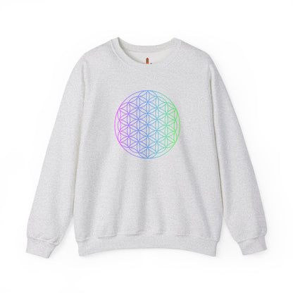 Blue and Green Flower of Life Sweatshirt
