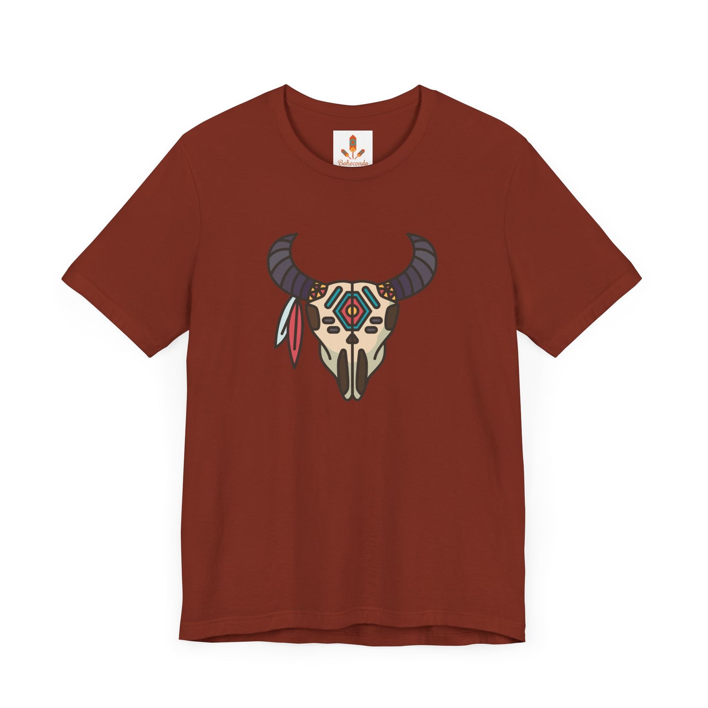 Buffalo Skull with Native Patterns T-shirt