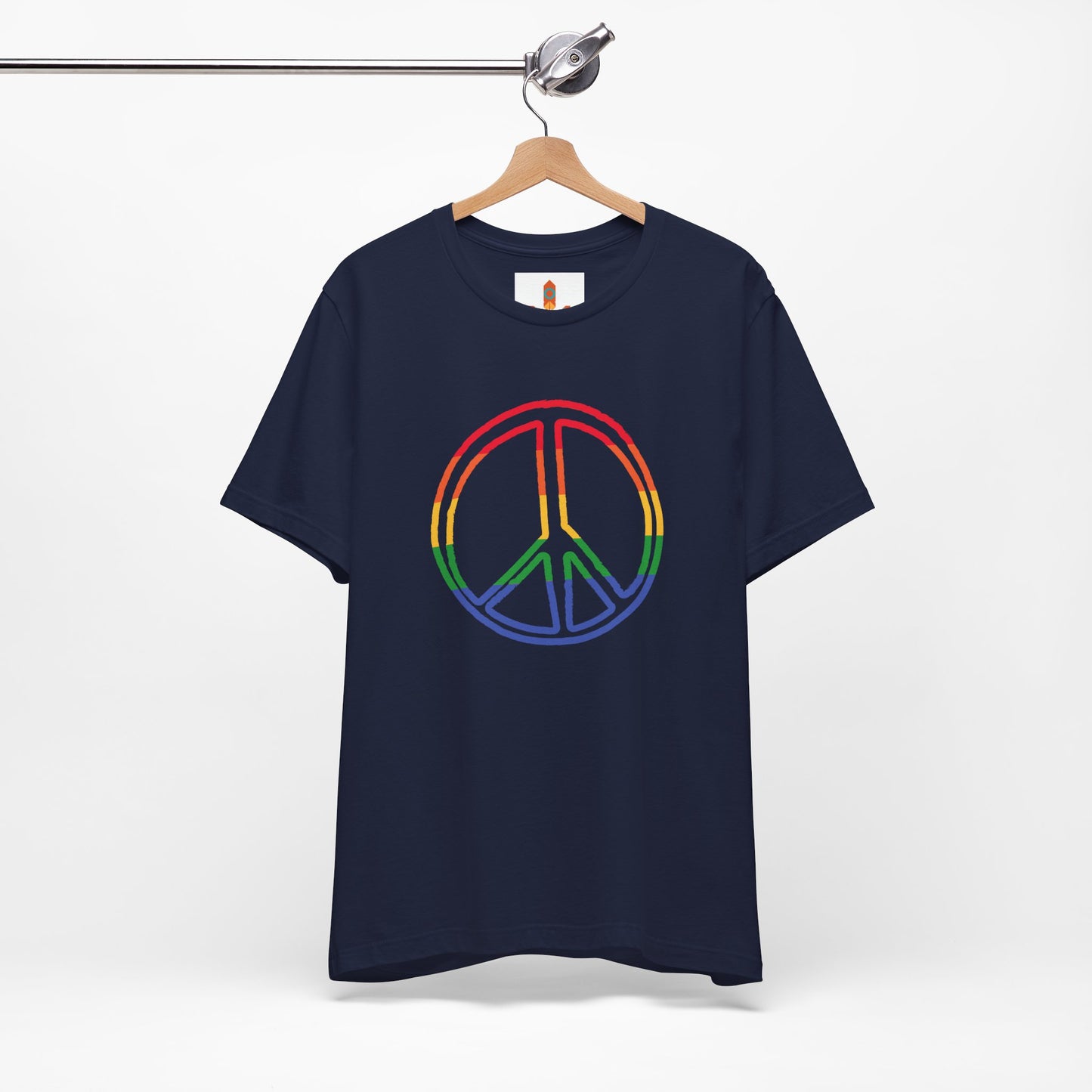 Drawing of Rainbow Peace Sign T-shirt