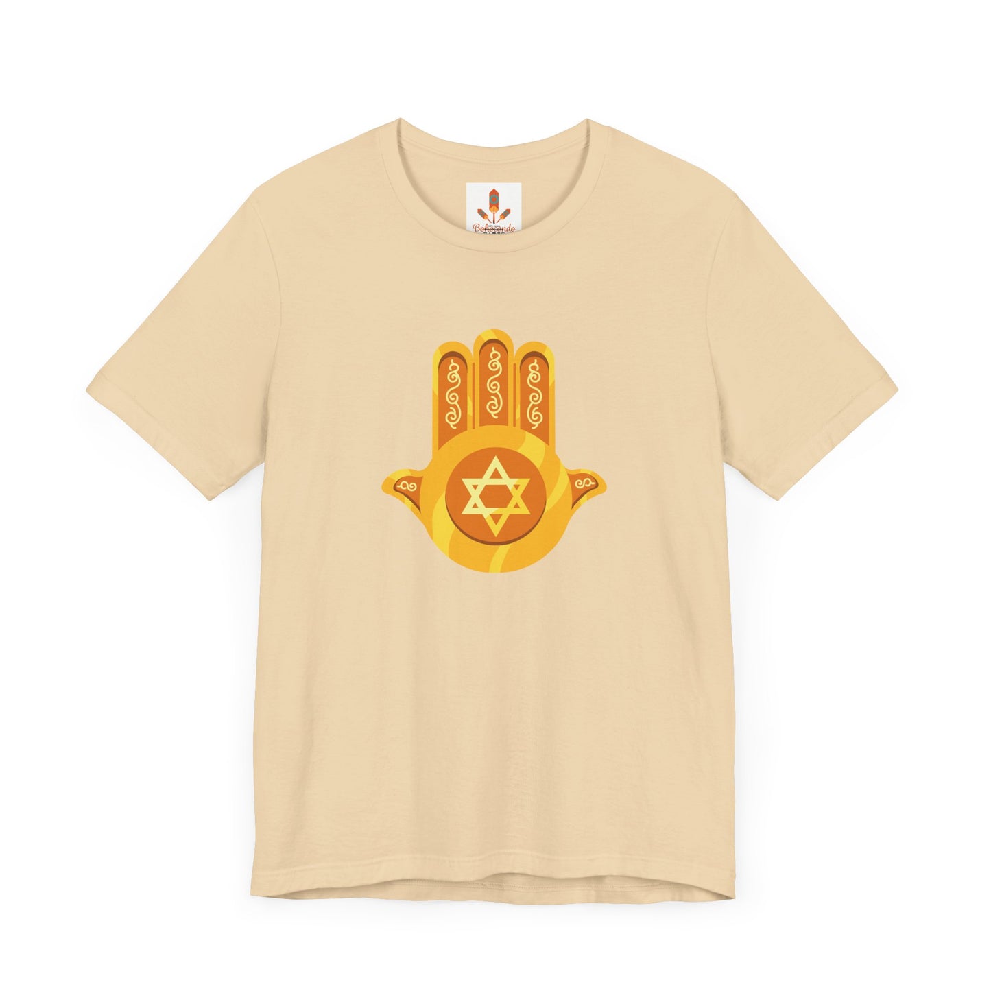 Golden Hamsa Hand with Star of David T-shirt