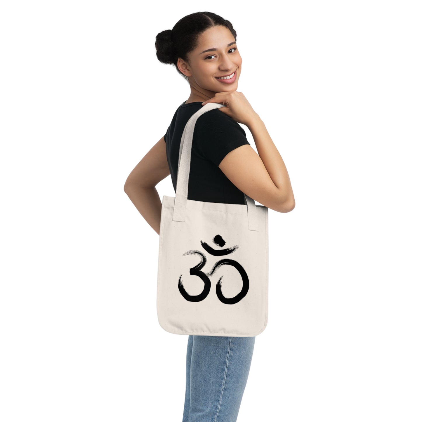 Om Drawing Organic Canvas Tote Bag