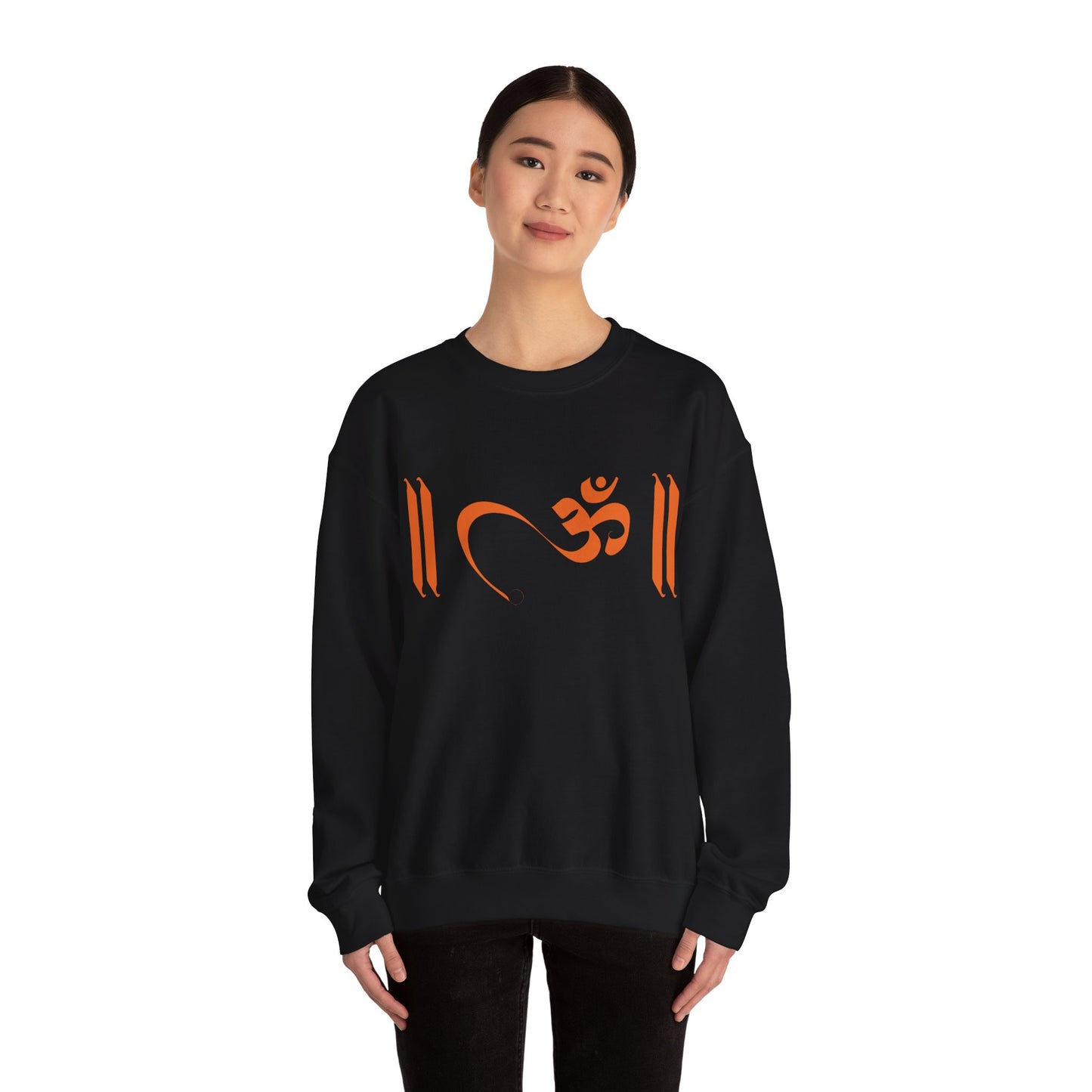 Om Written in Orange Sweatshirt