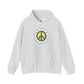 Peace Sign in White Flower Hoodie