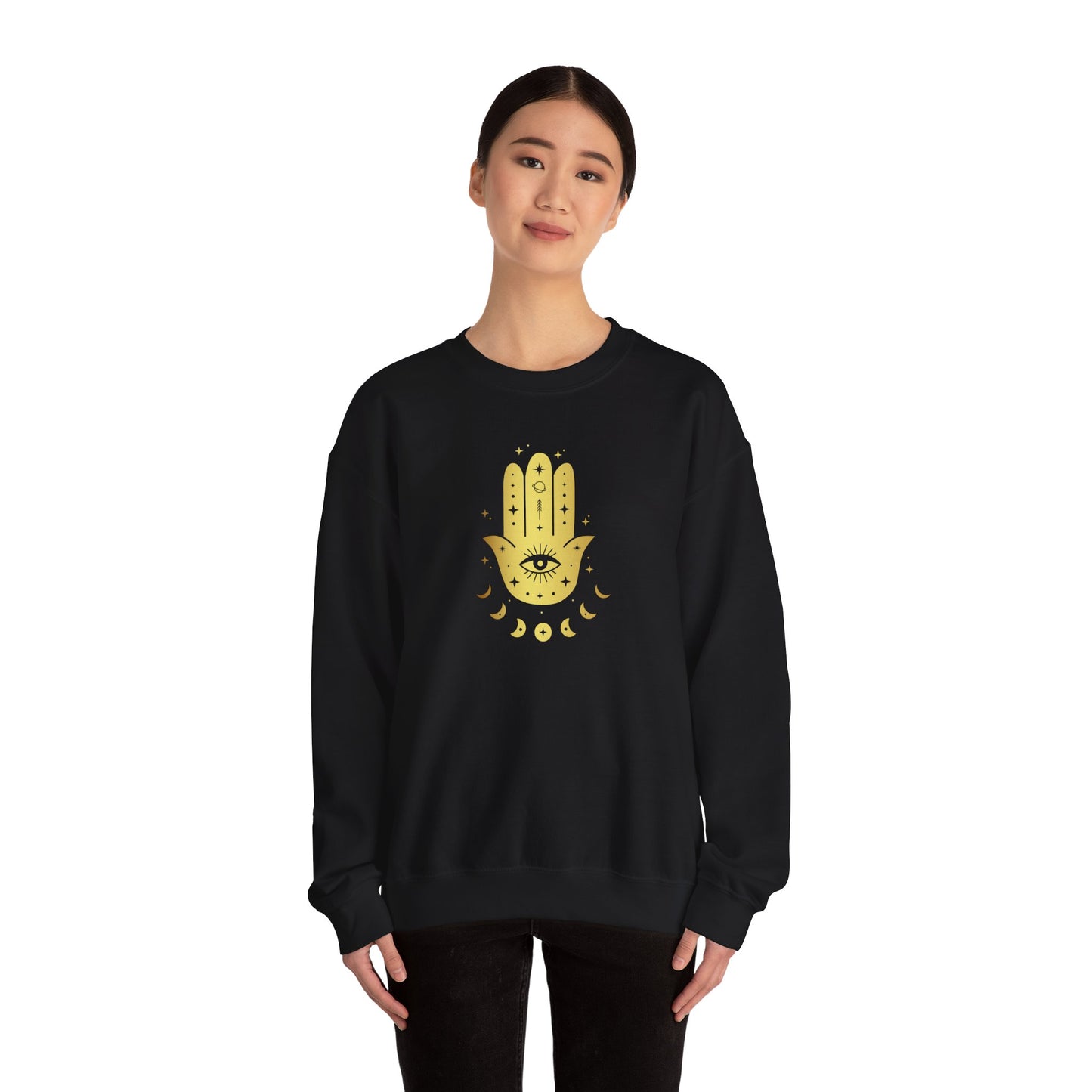 Golden Hamsa Hand with Eye Sweatshirt