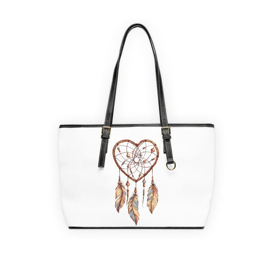 Heart Dream Catcher Leather Shoulder Bag